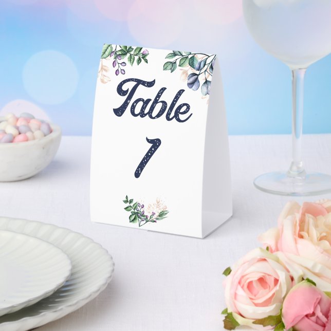 Wildflower Harmony Wedding Table Number (Insitu(Wedding))