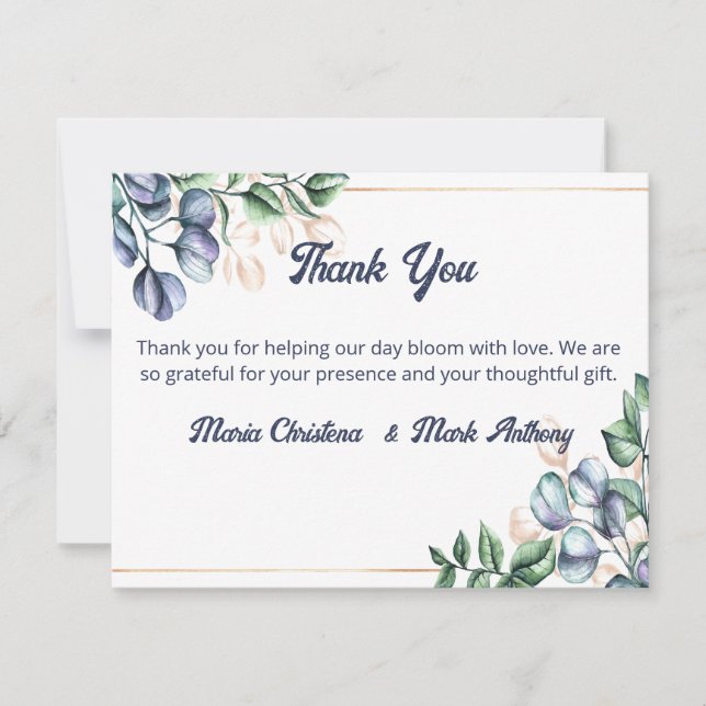 Wildflower Harmony Wedding Thank You Card (Front)