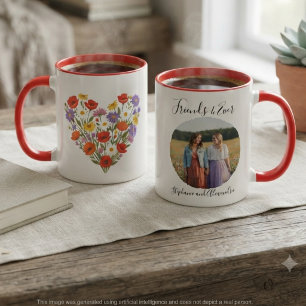 Wildflower Heart Colourful Mug
