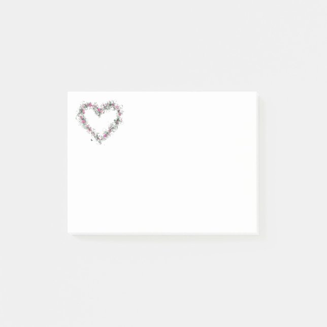 Wildflower Heart Post-It Notes (Front)
