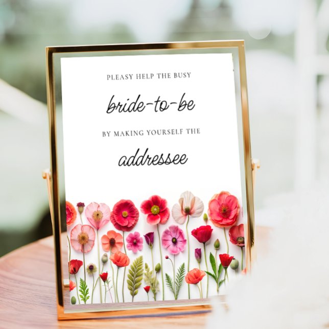 Wildflower Help the Busy Bride Address an Envelop Poster (Creator Uploaded)