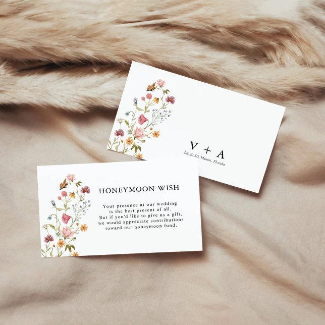 Wildflower Honeymoon Wish Enclosure Card (Creator Uploaded)