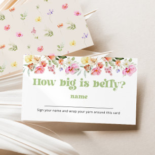 Wildflower How big is belly baby shower game Enclosure Card