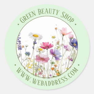 Wildflower illustration custom text sticker
