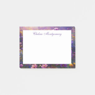 Wildflower Impressionist Painting Personalised Post-it Notes
