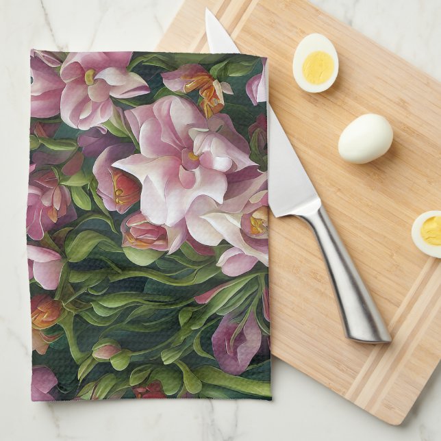 Wildflower Impressions Tea Towel (Quarter Fold)
