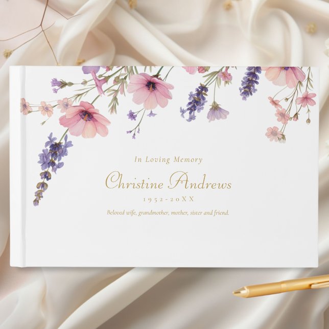 Wildflower "In Loving Memory" Funeral Guest Book (Wildflower "In Loving Memory" Funeral Guest Book)