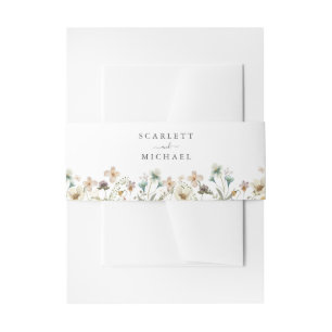 Wildflower Invitation Belly Band