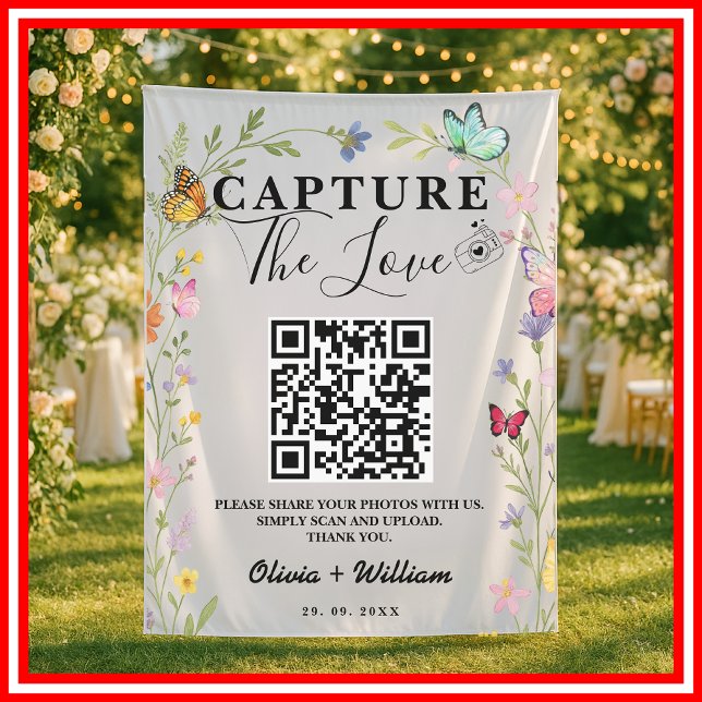 Wildflower Keepsake | 'Capture The Love' QR Code Tapestry (Creator Uploaded)