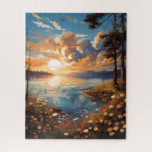Wildflower Lake Jigsaw Puzzle