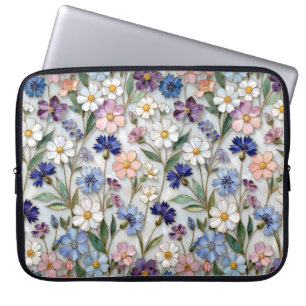 Wildflower Laptop Sleeve Floral Pattern Case