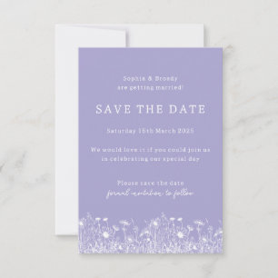 Wildflower Lavender Save The Date
