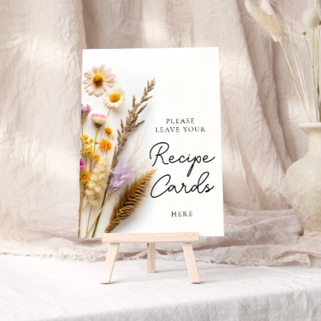 Wildflower Leave Your Recipe Card Here Poster (Creator Uploaded)