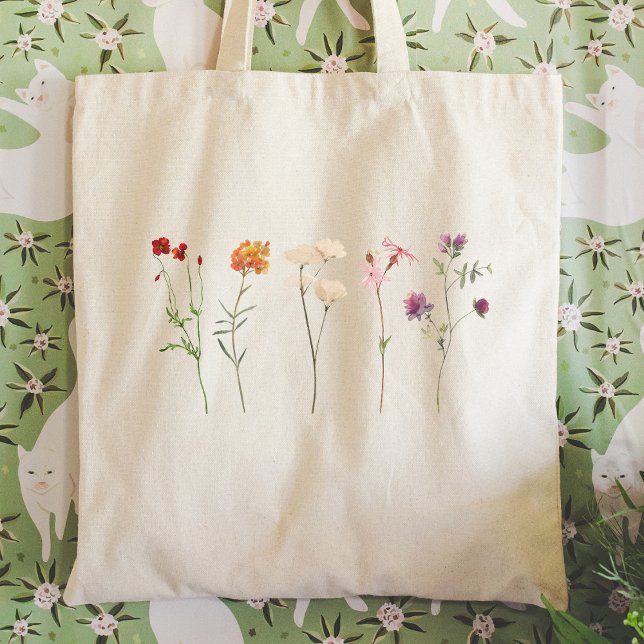 Wildflower Lesbian Pride Tote Bag (Creator Uploaded)