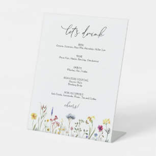 Wildflower Let's Drink Bar Sign