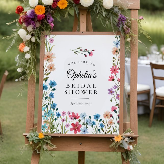 Wildflower Love Bloom Bridal Shower Welcome Sign (Creator Uploaded)