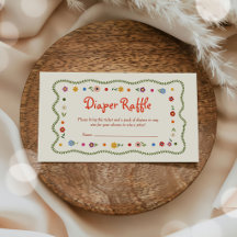 Wildflower Love Bug Baby Shower Diaper Raffle