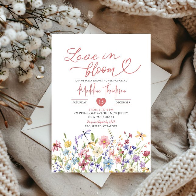 Wildflower Love in Bloom Bridal Shower Invitation (Creator Uploaded)