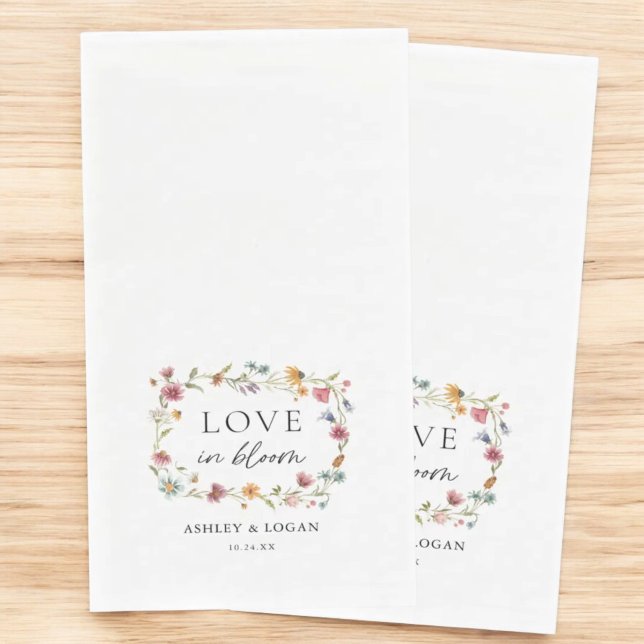 Wildflower Love In Bloom Wedding Napkin (Creator Uploaded)