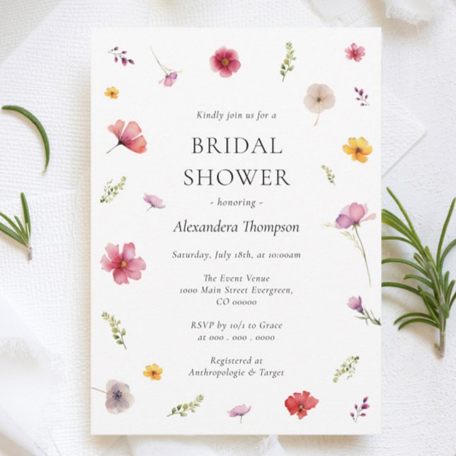 Wildflower Love is in Bloom Bridal Shower Invitation (Creator Uploaded)