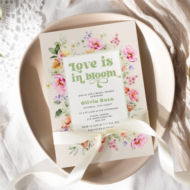 Wildflower Love is in bloom bridal shower Invitation (Creator Uploaded)
