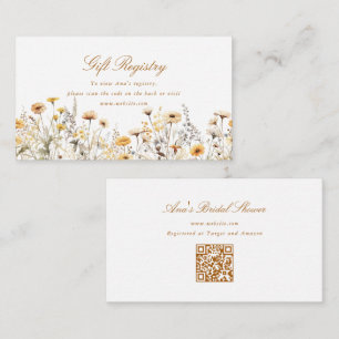 Wildflower Love Is In Bloom Bridal Shower Registry Enclosure Card