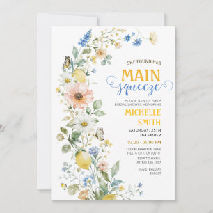 Wildflower Main Squeeze Bridal Shower Invitation