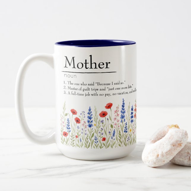 Wildflower Mama Mug – Sarcastic Mother’s Day Gift (With Donut)