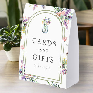 Wildflower Mason Jar Wedding Cards and Gifts Sign