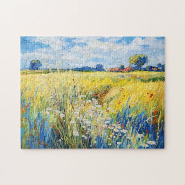 Wildflower Meadow Along the Havel River Jigsaw Puzzle (Horizontal)