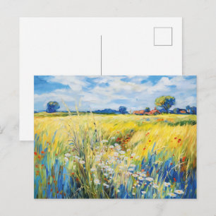 Wildflower Meadow Along the Havel River Postcard