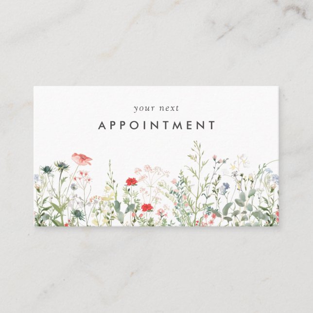 Wildflower Meadow Appointment Card (Front)
