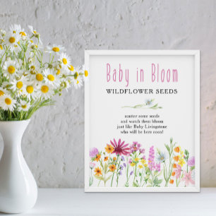 Wildflower Meadow Baby in Bloom Flower Seeds Favou Poster