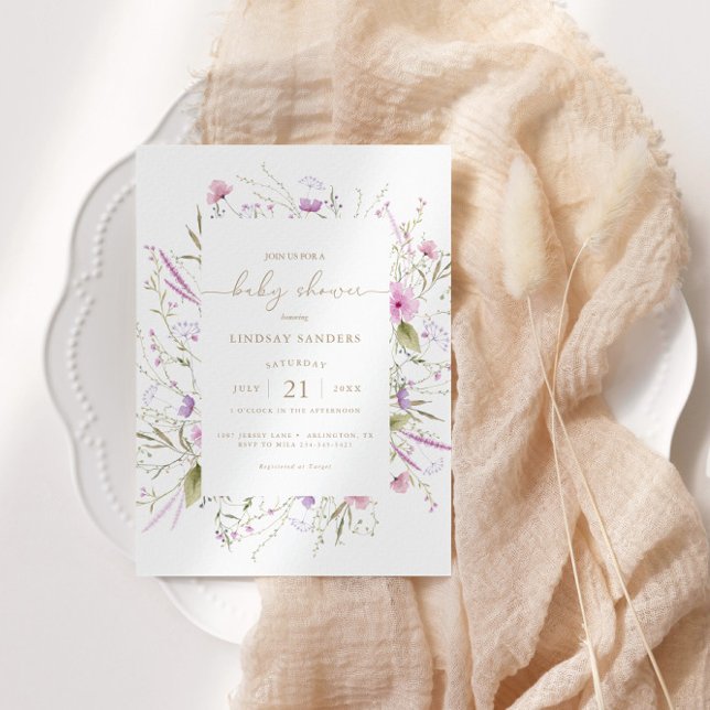Wildflower Meadow Baby Shower Invitation (Creator Uploaded)