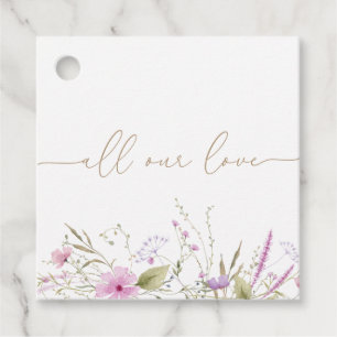Wildflower Meadow Baby Shower Thank You Favour Tag