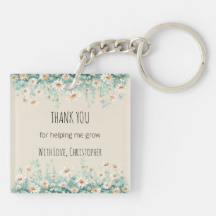 Wildflower Meadow Best Teacher Ever Appreciation Key Ring