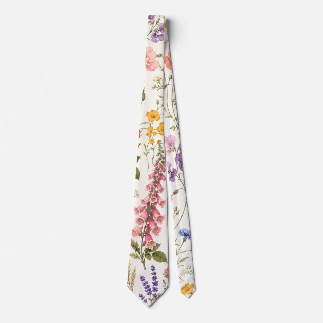 Wildflower Meadow Botanical Tie (Front)