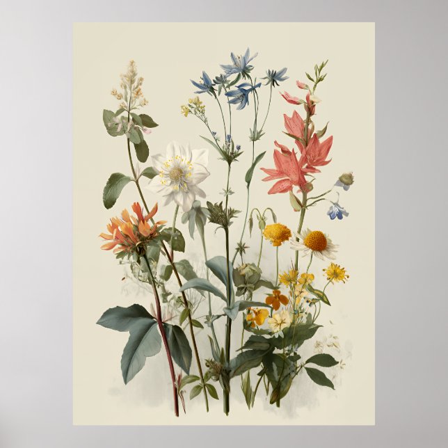 Wildflower Meadow Bouquet Poster (Front)