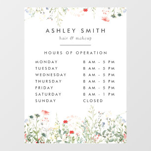 Wildflower Meadow Business Hours
