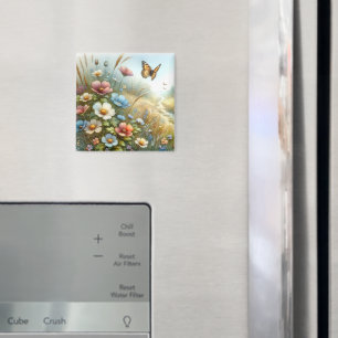 Wildflower Meadow Butterfly Garden Magnet