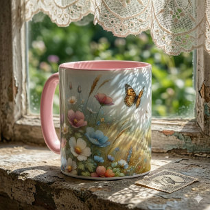 Wildflower Meadow Butterfly Garden Mug