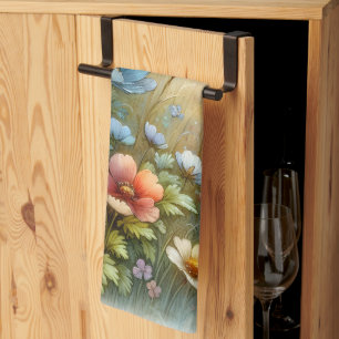 Wildflower Meadow Butterfly Garden Tea Towel