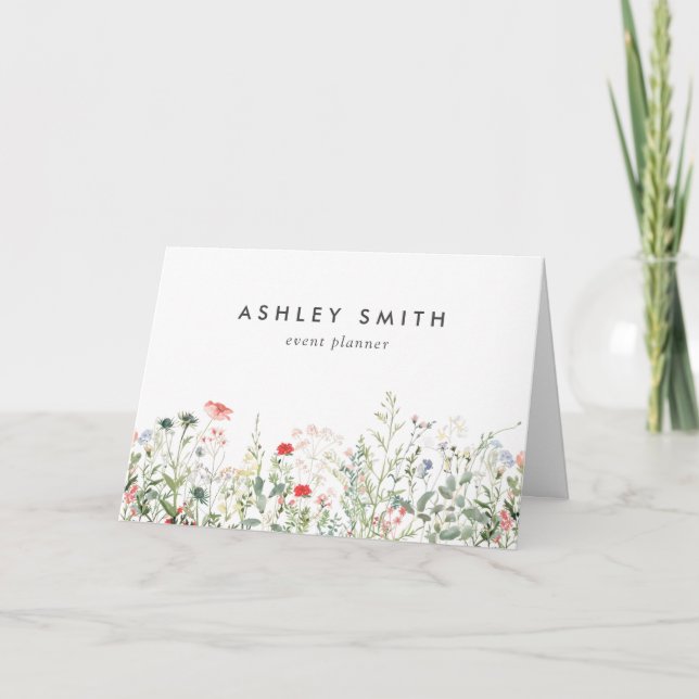 Wildflower Meadow Client Thank You Card (Front)