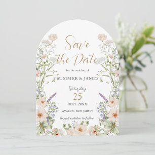 Wildflower Meadow Delicate Floral Wedding Arch Save The Date