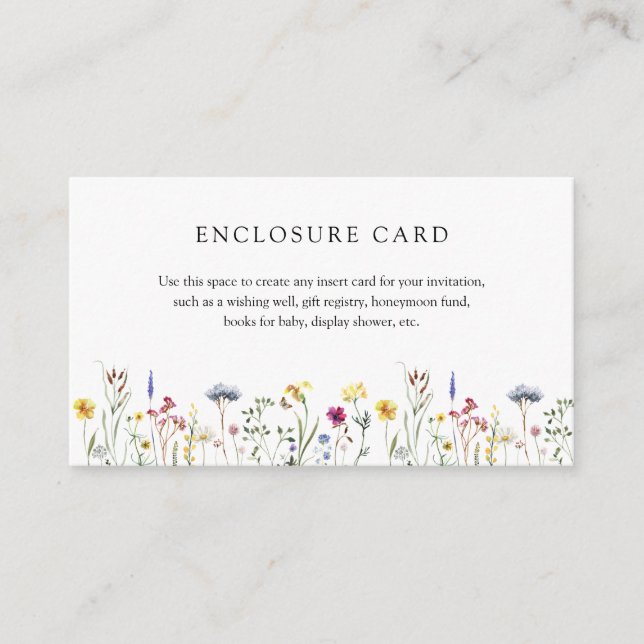 Wildflower Meadow Enclosure Card (Front)