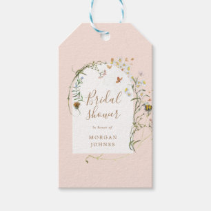 wildflower meadow floral bridal shower gift tags