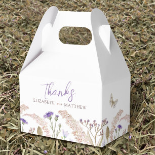 Wildflower meadow floral watercolor fall wedding  favour box