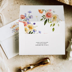 Wildflower Meadow Florals   Personalised Envelope