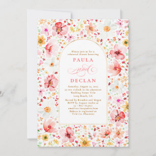 Wildflower Meadow Garden Floral Rehearsal Dinner Invitation