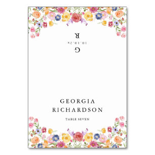 Wildflower Meadow Garden Wedding Boho Place Card